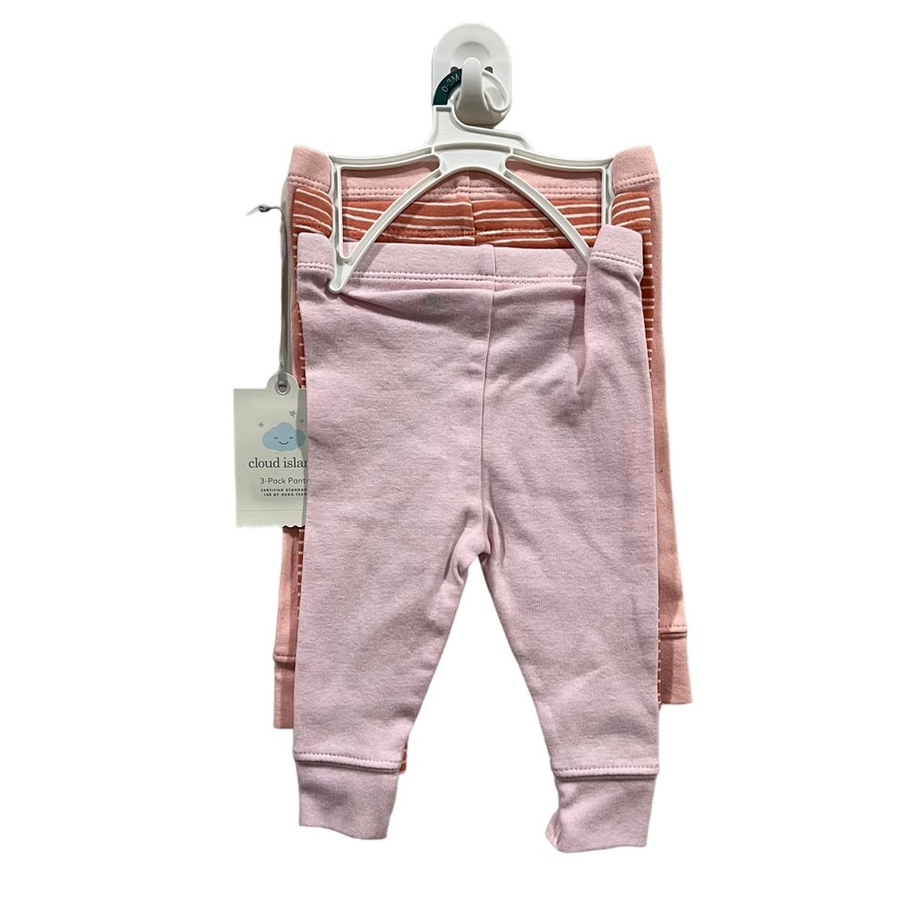 Cloud Island Baby 3- Pack Girls Pant Leggings